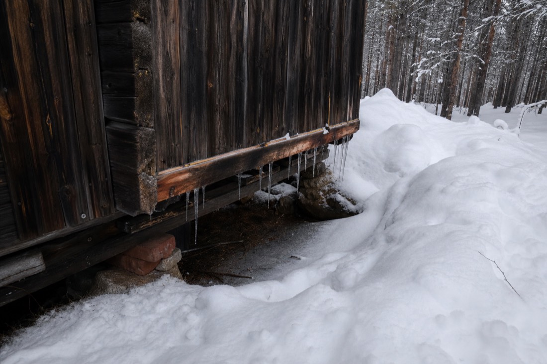 Snow-covered Finnish Lapland landscape in natural winter light